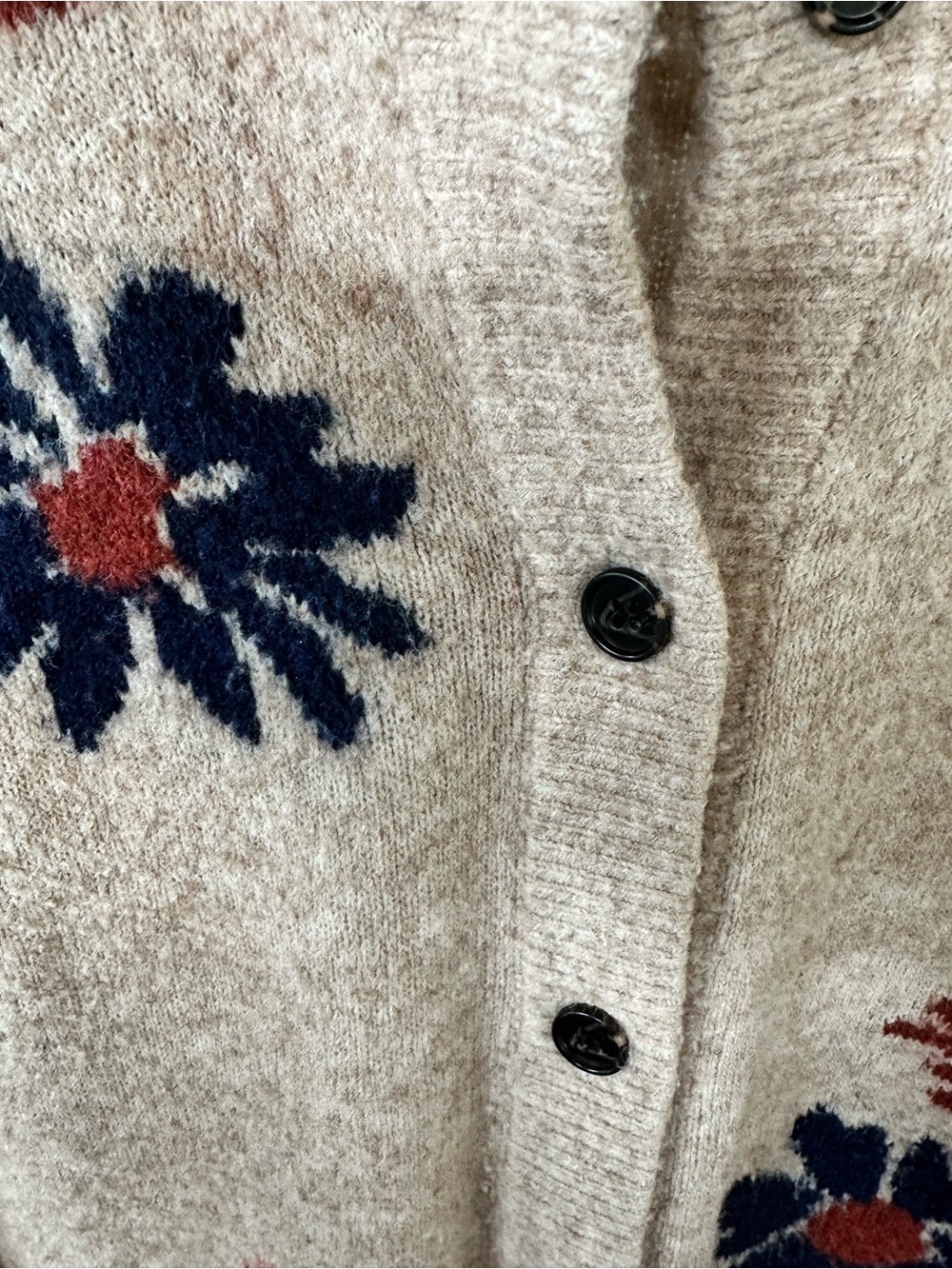Rails Millie Cardigan Beige Floral Button-Front Women's Cardigan Sweater Sz XS. - Picture 8 of 15